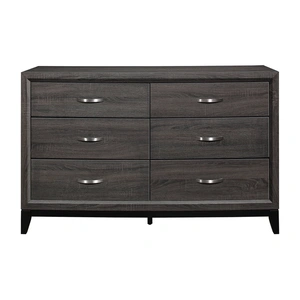 Homelegance Davi Wood/Wood Veneer 6 Drawer Dresser, Gray