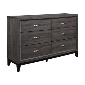 Homelegance Davi Wood/Wood Veneer 6 Drawer Dresser, Gray