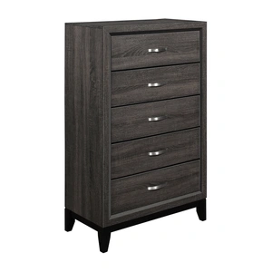 Homelegance Davi Wood/Wood Veneer 5 Drawer Chest, Gray