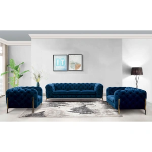 Beverly Hills Furniture Chester Fabric Armchair in Blue