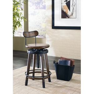 Hammary Studio Home Oak Wood/Metal Adjustable Swivel Stool