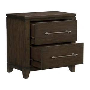 Homelegance Griggs Wood/Wood Veneer Nightstand, Dark Brown