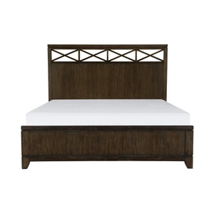Homelegance Griggs Wood/Wood Veneer Bed, Dark Brown