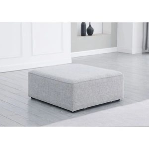 Meridian Furniture Cube Linen Fabric Ottoman