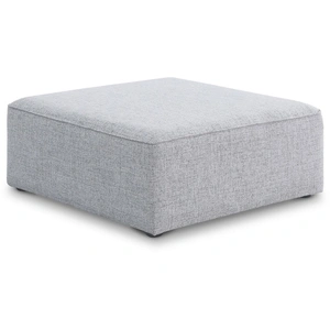 Meridian Furniture Cube Linen Fabric Ottoman
