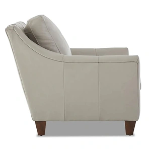 Klaussner Joanna Leather Chair, Light Gray