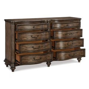 Homelegance Heath Court Wood/Wood Veneer Dresser, Brown Oak