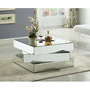 Meridian Furniture Haven 39.5-inch Square Mirrored Coffee Table