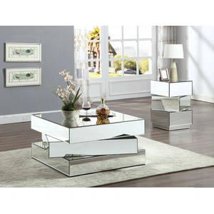 Meridian Furniture Haven 39.5-inch Square Mirrored Coffee Table