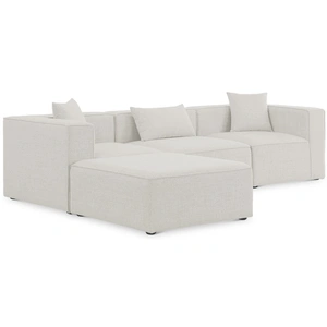 Meridian Furniture Cube 108-inch 4-Piece Linen Fabric Modular Sectional