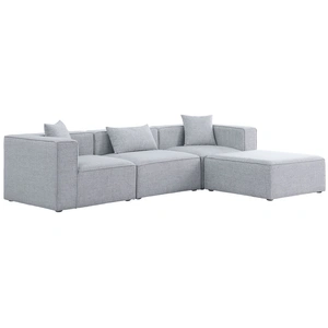Meridian Furniture Cube 108-inch 4-Piece Linen Fabric Modular Sectional
