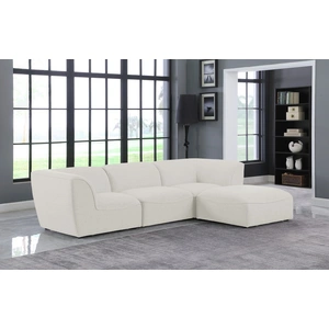 Meridian Furniture Miramar 109-inch 4-Piece Linen Fabric Modular Sectional Sofa
