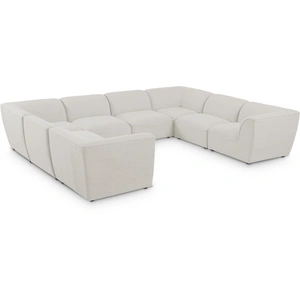 Meridian Furniture Miramar 142-inch 8-Piece Linen Fabric Modular Sectional Sofa