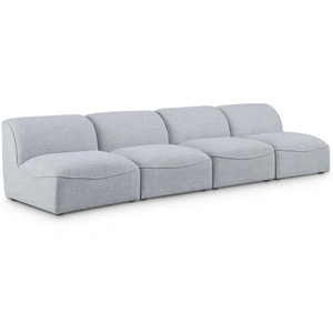 Meridian Furniture Miramar 132-inch Linen Modular Sofa