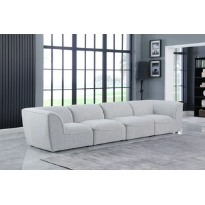 Meridian Furniture Miramar 142-inch Linen Modular Sofa