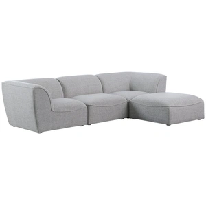 Meridian Furniture Miramar 109-inch 4-Piece Linen Fabric Modular Sectional Sofa