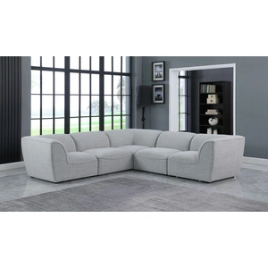 Meridian Furniture Miramar 109-inch 5-Piece Linen Fabric Modular Sectional Sofa