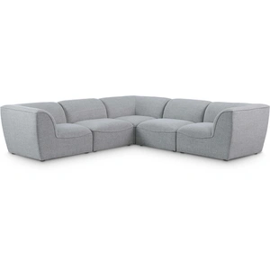 Meridian Furniture Miramar 109-inch 5-Piece Linen Fabric Modular Sectional Sofa