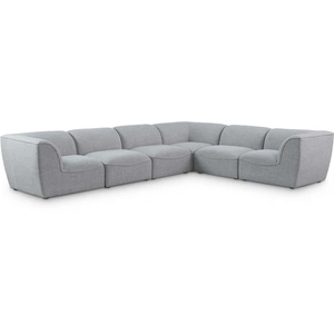Meridian Furniture Miramar 142-inch 6-Piece Linen Fabric Modular Sectional Sofa