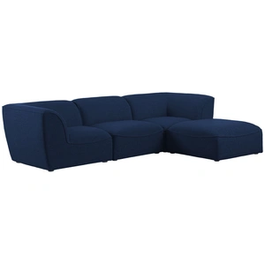 Meridian Furniture Miramar 109-inch 4-Piece Linen Fabric Modular Sectional Sofa