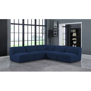 Meridian Furniture Miramar 104-inch 5-Piece Linen Fabric Modular Sectional Sofa
