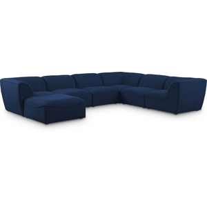 Meridian Furniture Miramar 142-inch 7-Piece Linen Fabric Modular Sectional Sofa