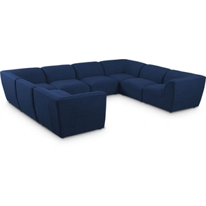 Meridian Furniture Miramar 142-inch 8-Piece Linen Fabric Modular Sectional Sofa