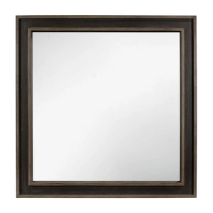 Homelegance Ellendale Wood/Wood Veneer Mirror, Rustic Mahogany/Dark Ebony