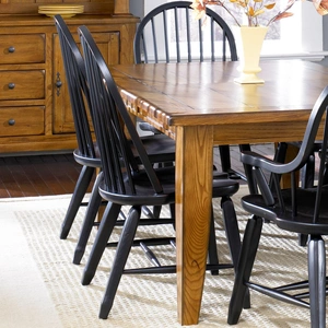 Liberty Furniture Treasures Rectangular Extendable Dining Set - Rustic Oak, Rustic Oak