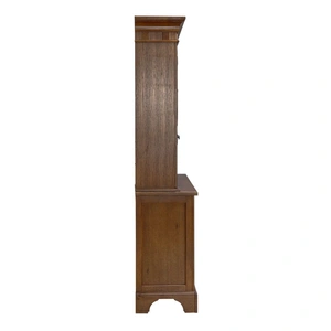 Liberty Furniture Treasures Wood/Glass Hutch & Buffet Set w/7 Drawers & 4 Doors, Rustic Oak