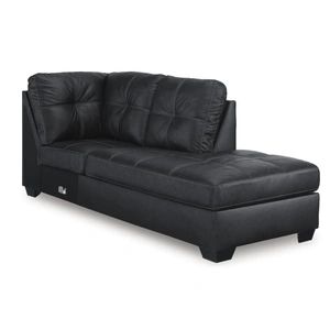 Ashley Furniture Barlin Mills Faux Leather Right Arm Facing 2-Piece Sectional w/Chaise, Carbon