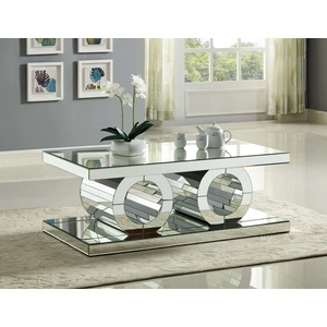Meridian Furniture Jocelyn 48-inch Rectangular Mirrored Coffee Table