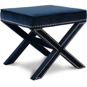 Meridian Furniture Nixon Velvet Ottoman/Bench
