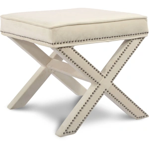 Meridian Furniture Nixon Velvet Ottoman/Bench