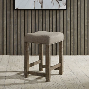 Liberty Furniture Parkland Falls Console Bar Set w/ Charging Station, Weathered Taupe