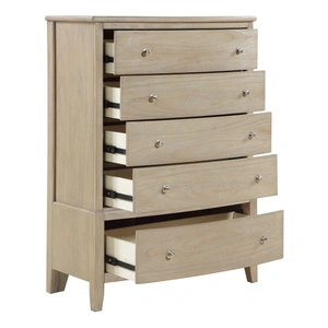 Homelegance Cotterill Wood 5-Drawer Chest, Beige