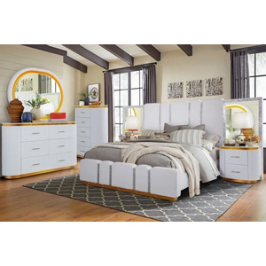 Cosmos Furniture Zoe Round Mirror, White