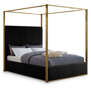 Meridian Furniture Jones Velvet Canopy Bed