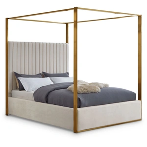 Meridian Furniture Jones Velvet Canopy Bed