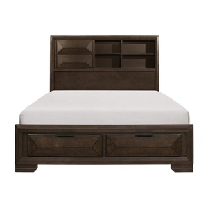 Homelegance Chesky Wood/Wood Veneer Platform Bed, Warm Espresso