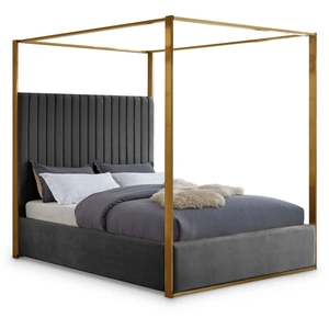 Meridian Furniture Jones Velvet Canopy Bed