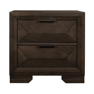 Homelegance Chesky Wood/Wood Veneer Nightstand, Warm Espresso