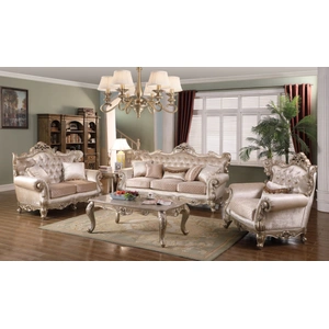 Cosmos Furniture Emily Fabric Loveseat in Silver