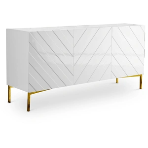 Meridian Furniture Collette 3-Door Sideboard with Stainless Steel Base