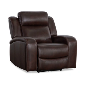 Cosmos Furniture Logan Power Recliner Chair – Italian Leather in Brown