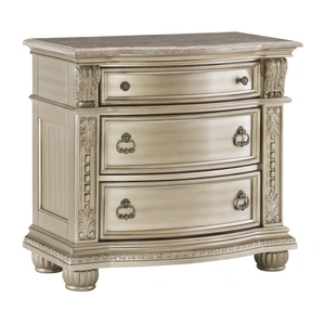 Homelegance Cavalier Marble/Wood/Wood Veneer Nightstand