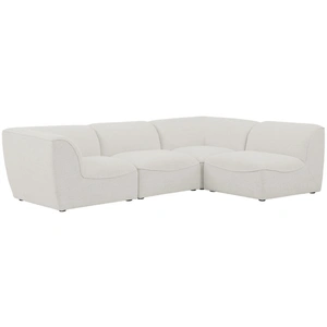Meridian Furniture Miramar 109-inch 4-Piece Linen Fabric Modular Corner Sectional Sofa