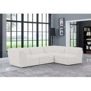 Meridian Furniture Miramar 109-inch 4-Piece Linen Fabric Modular Corner Sectional Sofa