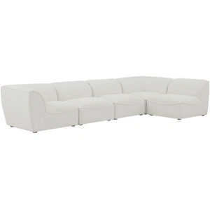 Meridian Furniture Miramar 142-inch 5-Piece Linen Fabric Modular Corner Sectional Sofa