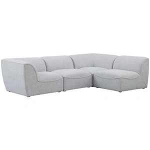 Meridian Furniture Miramar 109-inch 4-Piece Linen Fabric Modular Corner Sectional Sofa